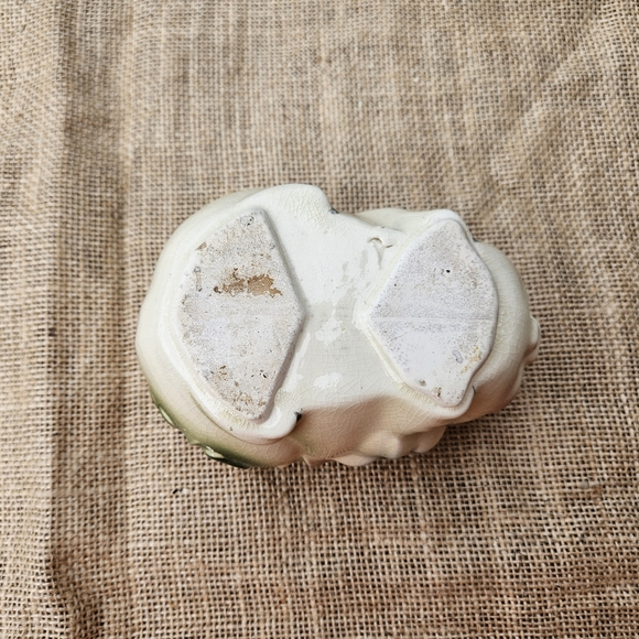 Floral Ceramic Pig Planter Old Vintage Shawnee or American Bisque Lucky Clover - Picture 12 of 14